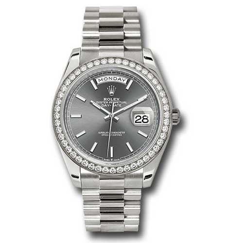 Rolex Day-Date 40 White Gold - Diamond Bezel