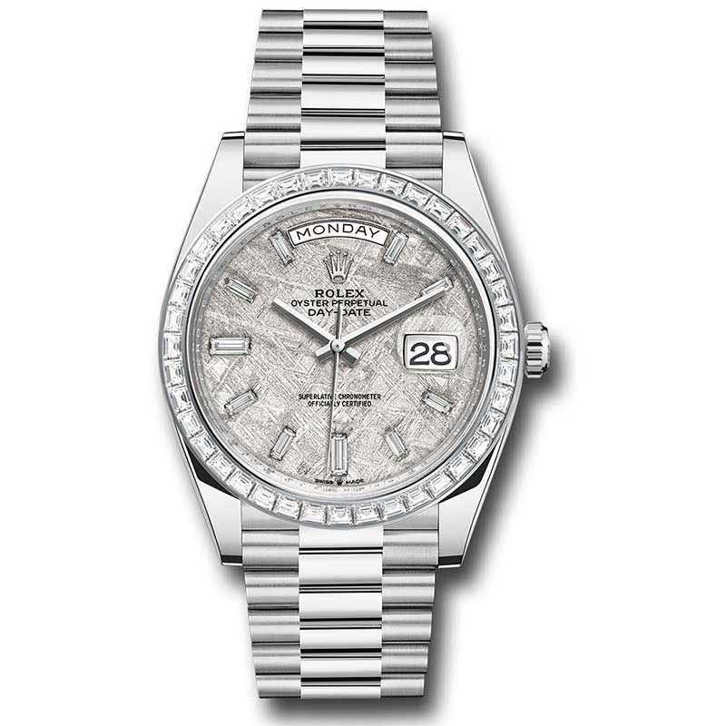 Rolex Day-Date 40 Platinum - Diamond Bezel