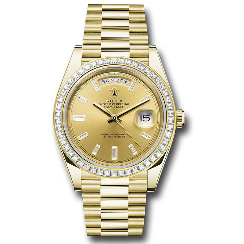 Rolex Day-Date 40 Yellow Gold - Diamond Bezel