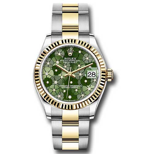 Rolex Datejust 31 - yellow gold - fluted bezel - oyster