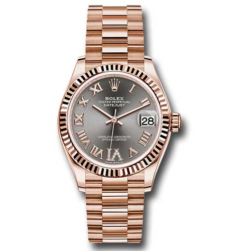 Rolex Datejust 31mm - Gold President - Pink Gold - Fluted Bezel - President