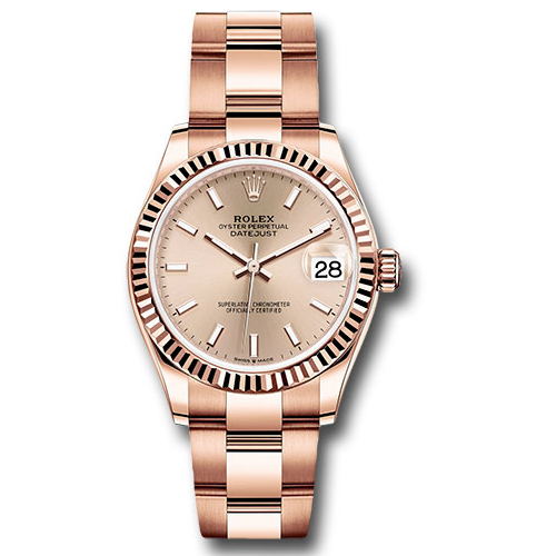 Rolex Everose Gold - Fluted Bezel - Oyster Bracelet