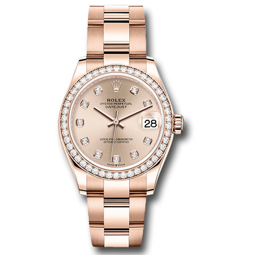 Rolex Everose Gold - Diamond Bezel - Oyster Bracelet