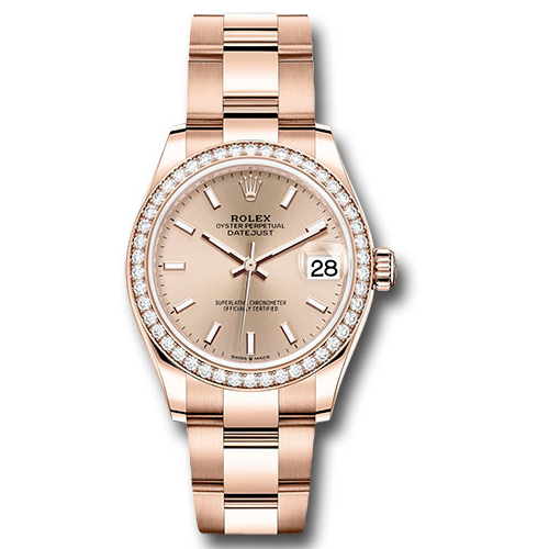 Rolex Everose Gold - Diamond Bezel - Oyster Bracelet