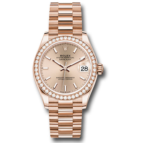 Rolex Everose Gold - Diamond Bezel - President Bracelet