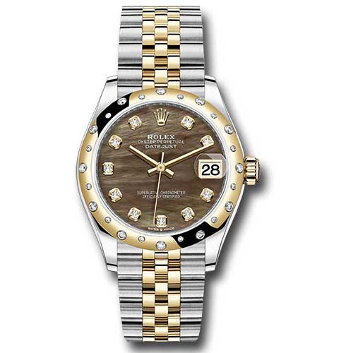 Rolex Datejust 31 - Steel and Yellow Gold - 24 Diamond Bezel - Jubilee