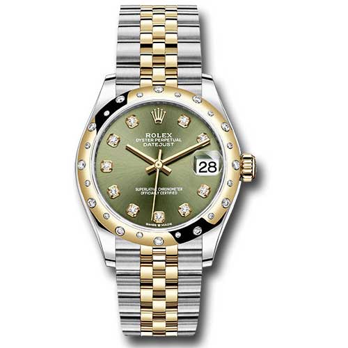 Rolex Datejust 31 - Steel and Yellow Gold - 24 Diamond Bezel - Jubilee