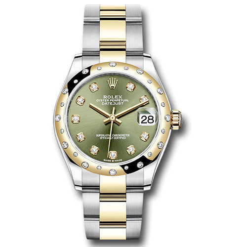 Rolex Datejust 31 - Steel and Yellow Gold - 24 Diamond Bezel - Oyster