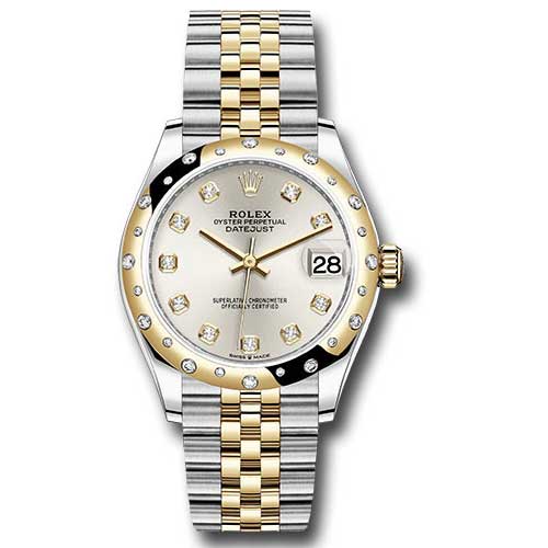 Rolex Datejust 31 - Steel and Yellow Gold - 24 Diamond Bezel - Jubilee