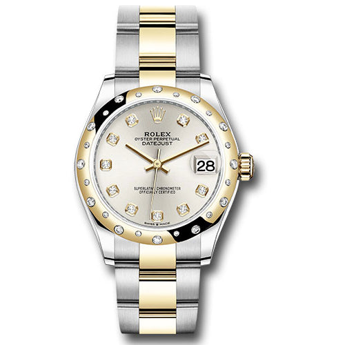 Rolex Datejust 31 - Steel and Yellow Gold - 24 Diamond Bezel - Oyster