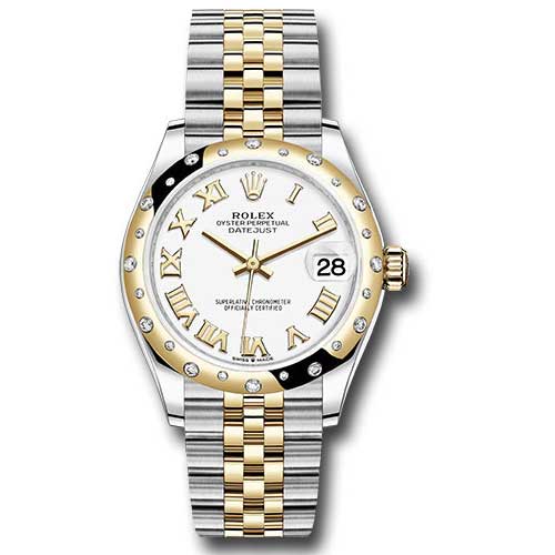 Rolex Datejust 31 - Steel and Yellow Gold - 24 Diamond Bezel - Jubilee