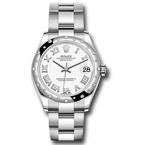 Rolex Datejust 31 - White Gold - 24 Diamond Domed Bezel - Oyster