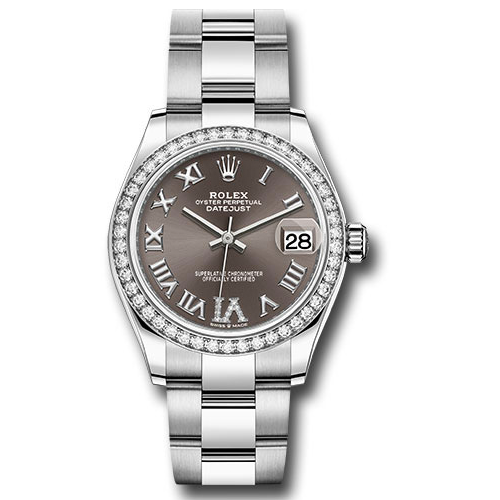 Rolex Steel & White Gold - 24 Diamond Bezel - Oyster