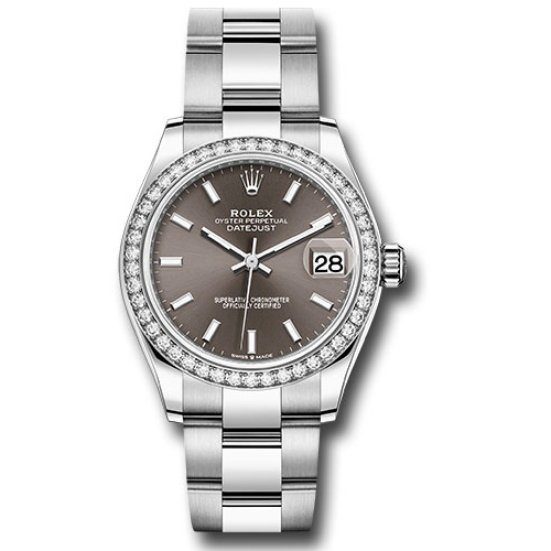 Rolex Steel & White Gold - 24 Diamond Bezel - Oyster