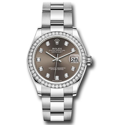 Rolex Steel & White Gold - 24 Diamond Bezel - Oyster