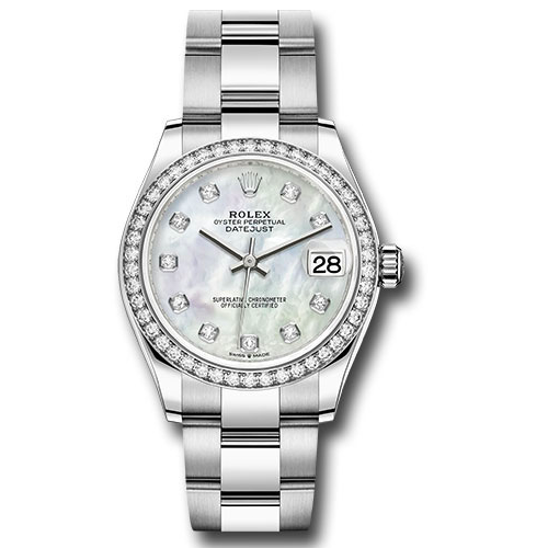 Rolex Steel & White Gold - 24 Diamond Bezel - Oyster