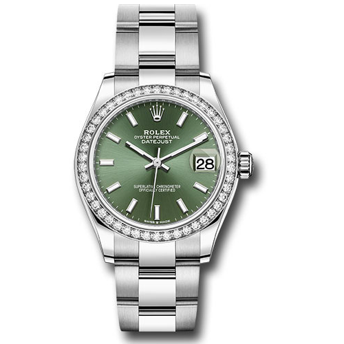 Rolex Steel & White Gold - 24 Diamond Bezel - Oyster