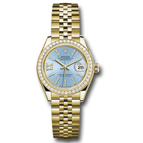 Rolex Datejust Lady 28 Yellow Gold - Diamond Bezel - Jubilee Bracelet