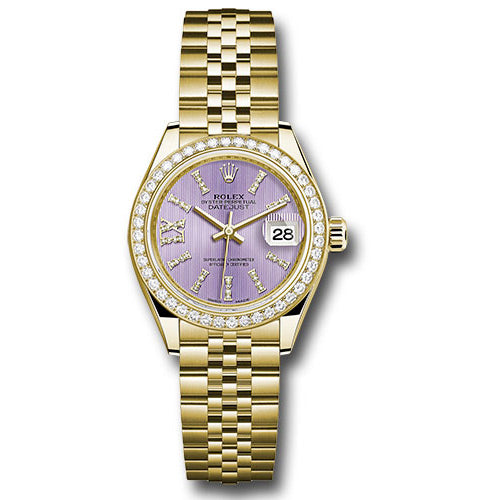 Rolex Datejust Lady 28 Yellow Gold - Diamond Bezel - Jubilee Bracelet