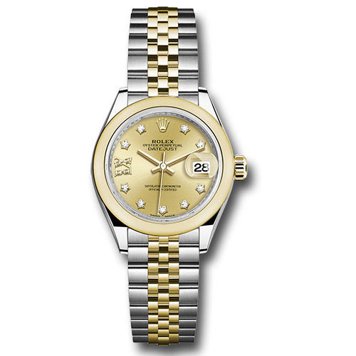 Rolex Datejust Lady 28 Steel and Yellow Gold - Domed Bezel - Jubilee