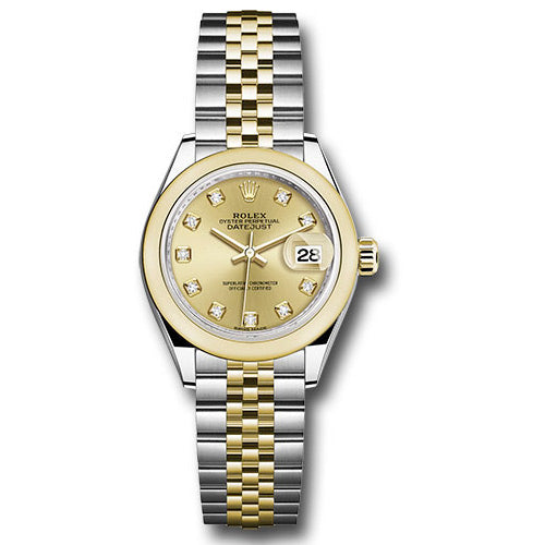 Rolex Datejust Lady 28 Steel and Yellow Gold - Domed Bezel - Jubilee