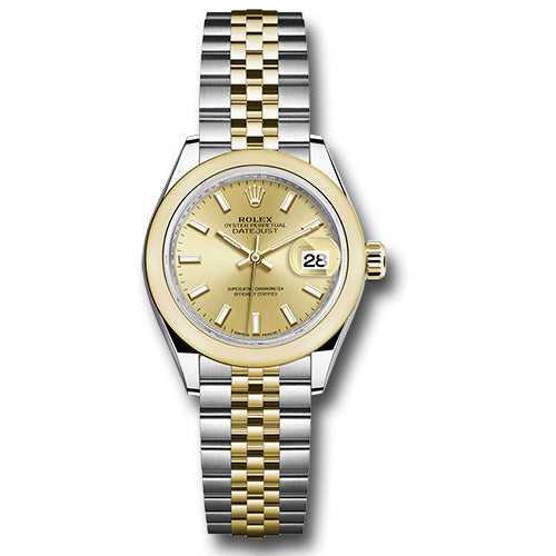 Rolex Datejust Lady 28 Steel and Yellow Gold - Domed Bezel - Jubilee