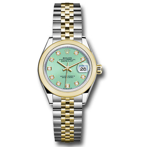 Rolex Datejust Lady 28 Steel and Yellow Gold - Domed Bezel - Jubilee