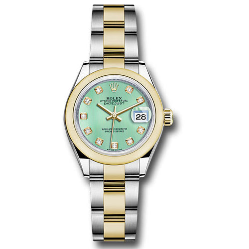 Rolex Datejust Lady 28 Steel and Yellow Gold - Domed Bezel - Oyster