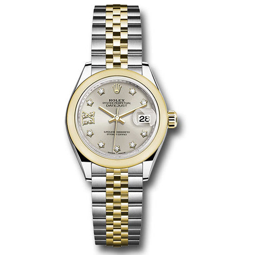 Rolex Datejust Lady 28 Steel and Yellow Gold - Domed Bezel - Jubilee