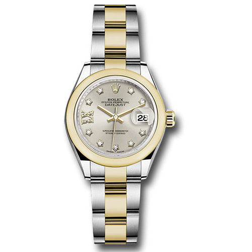 Rolex Datejust Lady 28 Steel and Yellow Gold - Domed Bezel - Oyster