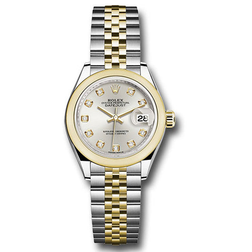 Rolex Datejust Lady 28 Steel and Yellow Gold - Domed Bezel - Jubilee