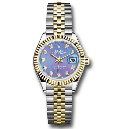 Rolex Datejust Lady 28 Steel and Yellow Gold - Fluted Bezel - Jubilee