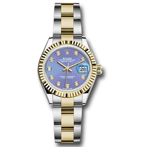 Rolex Datejust Lady 28 Steel and Yellow Gold - Fluted Bezel - Oyster