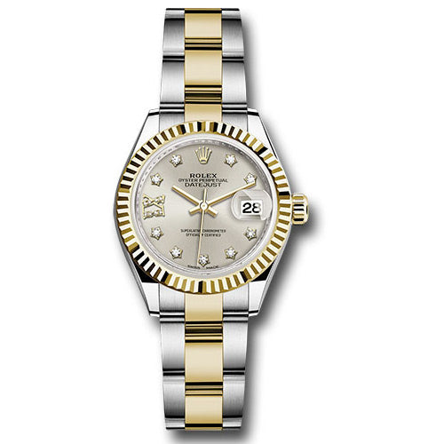 Rolex Datejust Lady 28 Steel and Yellow Gold - Fluted Bezel - Oyster