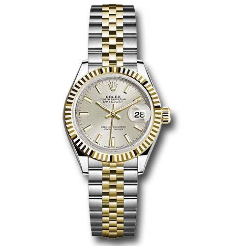 Rolex Datejust Lady 28 Steel and Yellow Gold - Fluted Bezel - Jubilee