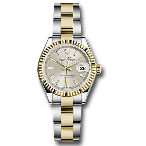 Rolex Datejust Lady 28 Steel and Yellow Gold - Fluted Bezel - Oyster