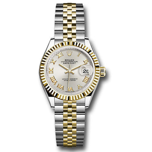 Rolex Datejust Lady 28 Steel and Yellow Gold - Fluted Bezel - Jubilee