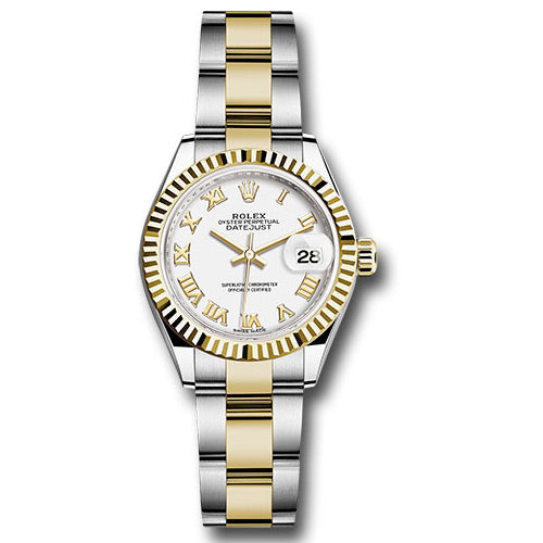 Rolex Datejust Lady 28 Steel and Yellow Gold - Fluted Bezel - Oyster