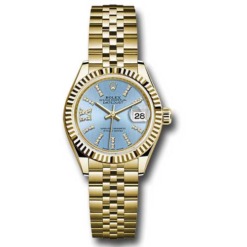 Rolex Datejust Lady 28 Yellow Gold - Fluted Bezel - Jubilee Bracelet