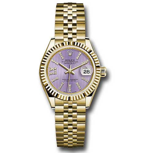 Rolex Datejust Lady 28 Yellow Gold - Fluted Bezel - Jubilee Bracelet