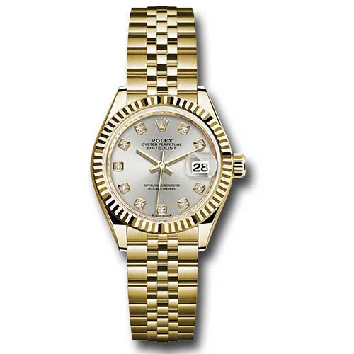 Rolex Datejust Lady 28 Yellow Gold - Fluted Bezel - Jubilee Bracelet