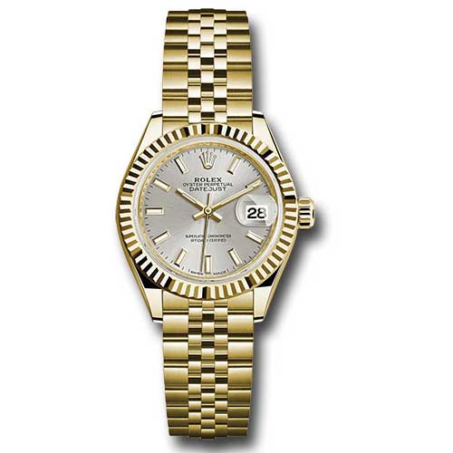 Rolex Datejust Lady 28 Yellow Gold - Fluted Bezel - Jubilee Bracelet