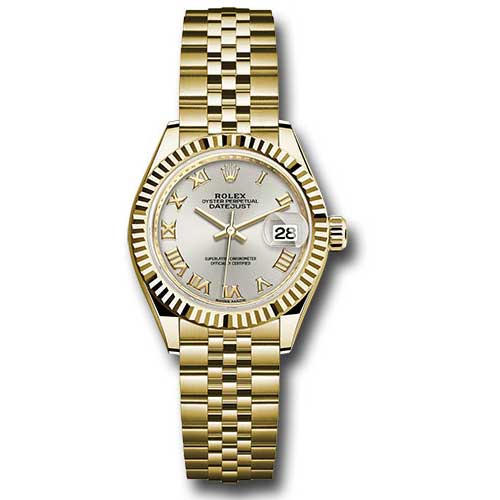 Rolex Datejust Lady 28 Yellow Gold - Fluted Bezel - Jubilee Bracelet