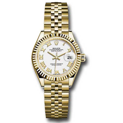 Rolex Datejust Lady 28 Yellow Gold - Fluted Bezel - Jubilee Bracelet