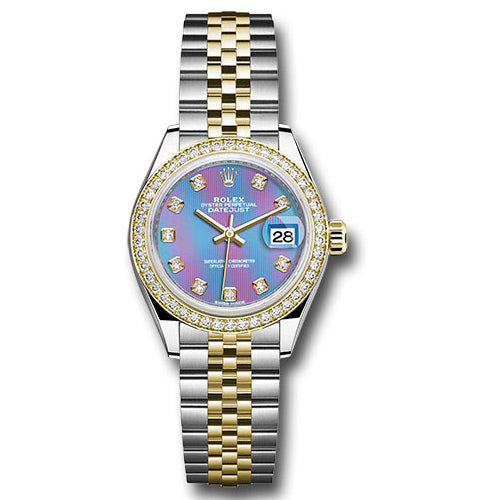 Rolex Datejust Lady 28 Steel and Yellow Gold - Diamond Bezel - Jubilee