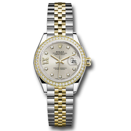 Rolex Datejust Lady 28 Steel and Yellow Gold - Diamond Bezel - Jubilee