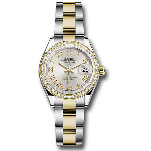 Rolex Datejust Lady 28 Steel and Yellow Gold - Diamond Bezel - Oyster