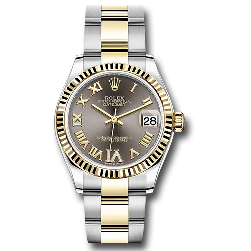 Rolex Datejust 31 - yellow gold - fluted bezel - oyster