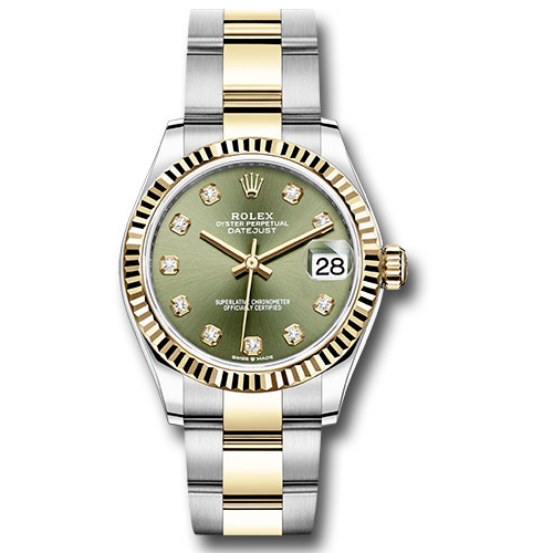 Rolex Datejust 31 - yellow gold - fluted bezel - oyster