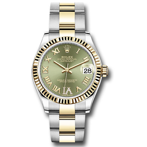 Rolex Datejust 31 - yellow gold - fluted bezel - oyster